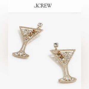J Crew martini cubic zirconia earrings- NEW